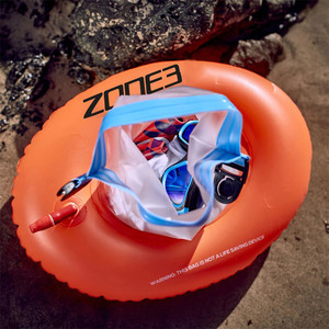 2024 Zone3 On The Go Swim Safety Buoy & Dry Bag Donut SA18SBDO113 - Hi Vis Orange